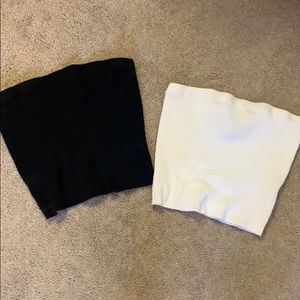 Black and white tube top